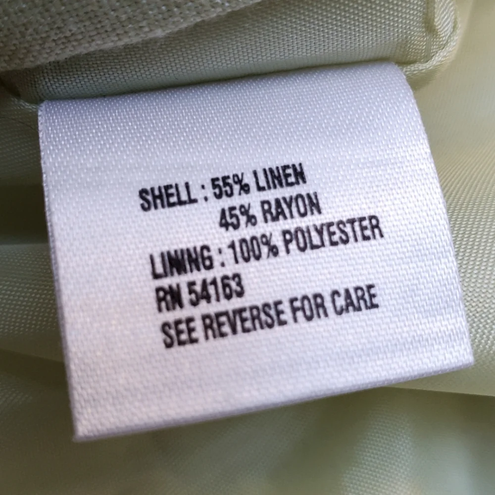 Calvin Klein Light Charteuse Green Linen Blend Pencil Skirt Size 12 Minimalist - Picture 6 of 7